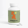 Plum Supplements Probiotic 40 bottle with capsules beside it